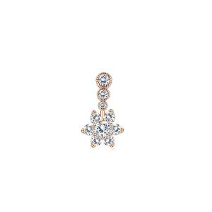NEW Rose Gold CZ Belly Ring